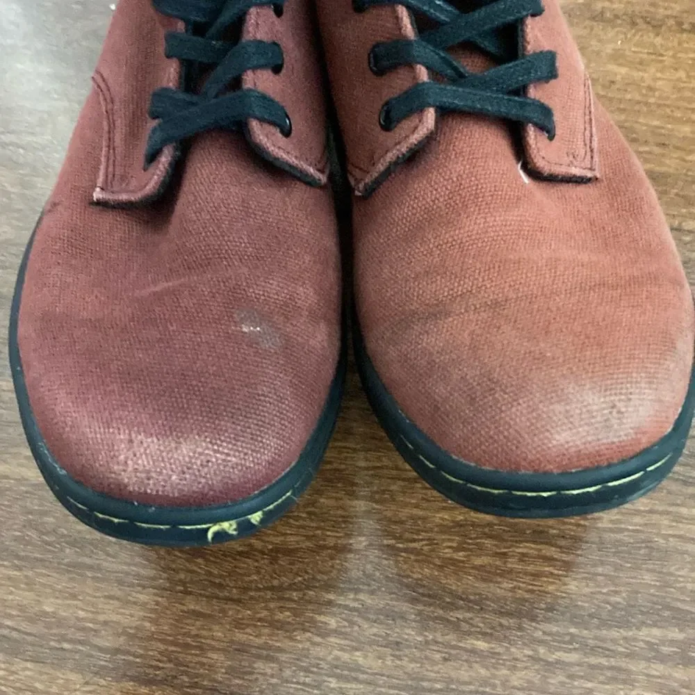 Dr. Martens Kids Red Canvas Boots Sz 3